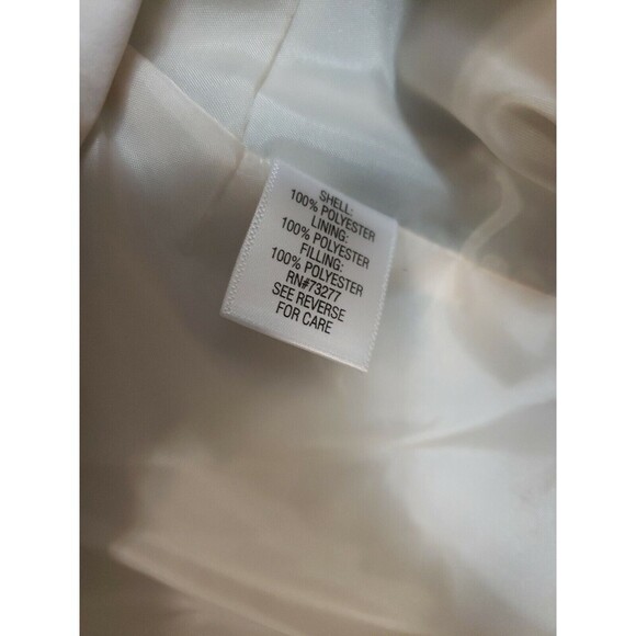 Croft & Barrow Quilted Vest White Size Medium Floral Spring Vest full zip - Picture 3 of 7